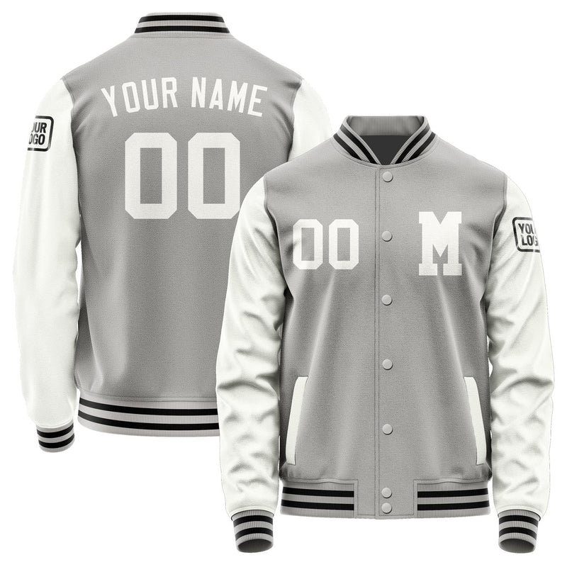 Custom Gray White Jacket Jb0404180417181817