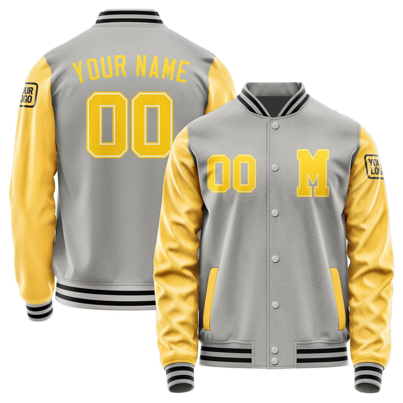 Custom Gray Gold Jacket Jb0404300417301817