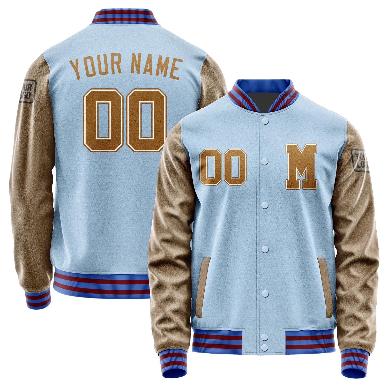 Custom Light Blue Khaki Jacket Jb0808220915221817