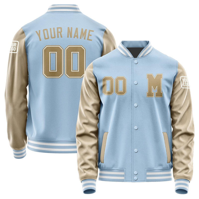 Custom Light Blue Light Khaki Jacket Jb0808250818251818