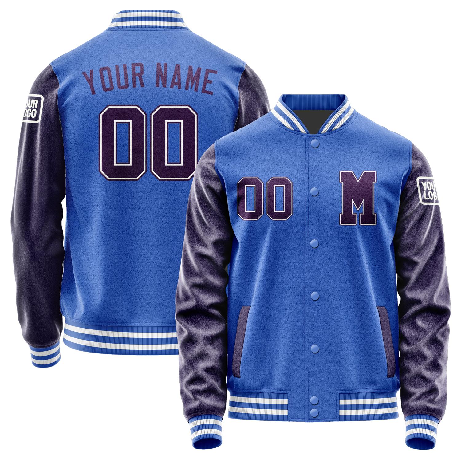 Custom Sky Blue Purple Jacket Jb0909070918071818