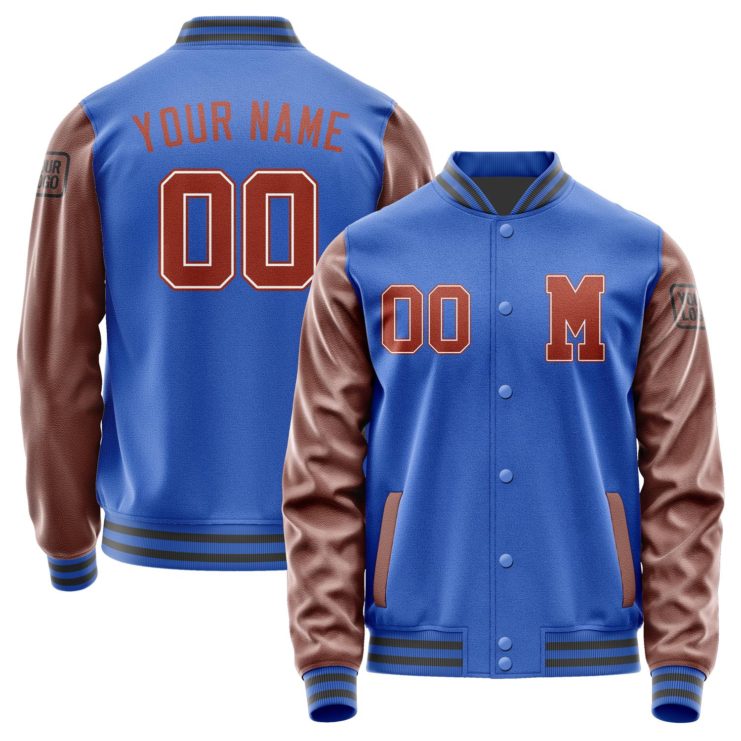 Custom Sky Blue Coral Red Jacket Jb0909160920161817