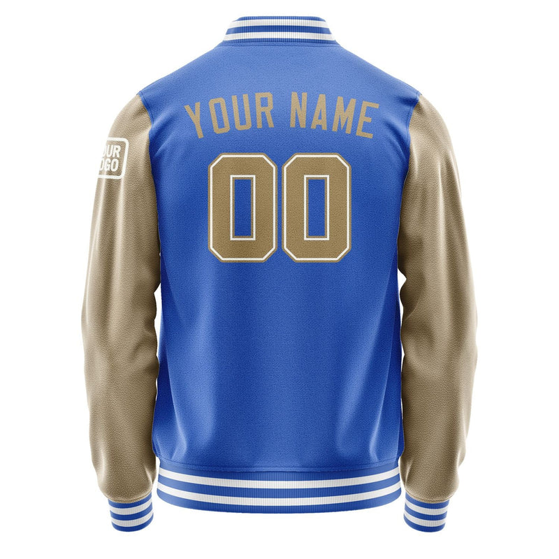 Custom Sky Blue Light Khaki Jacket Jb0909250918251818