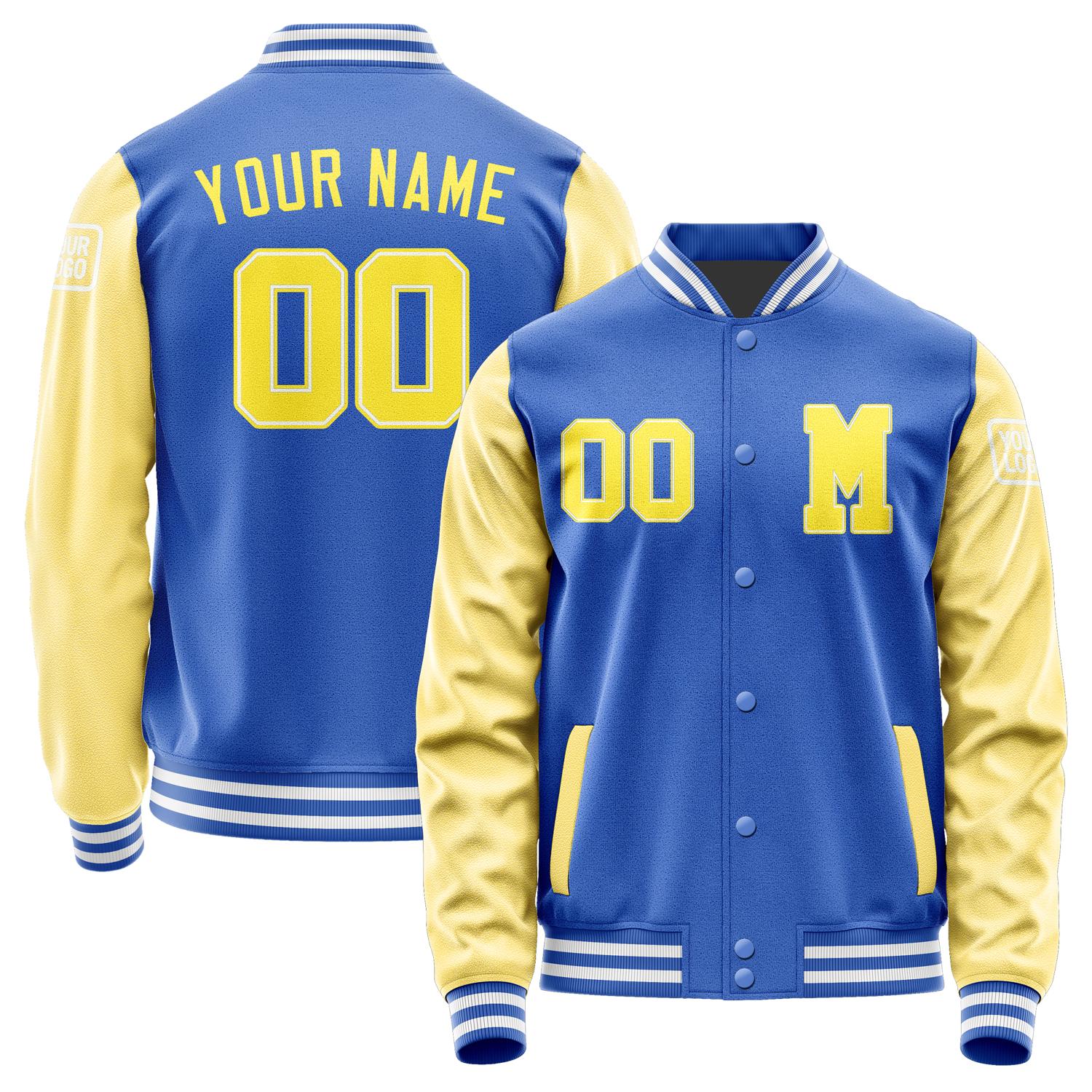 Custom Sky Blue Light Yellow Jacket Jb0909260918261818