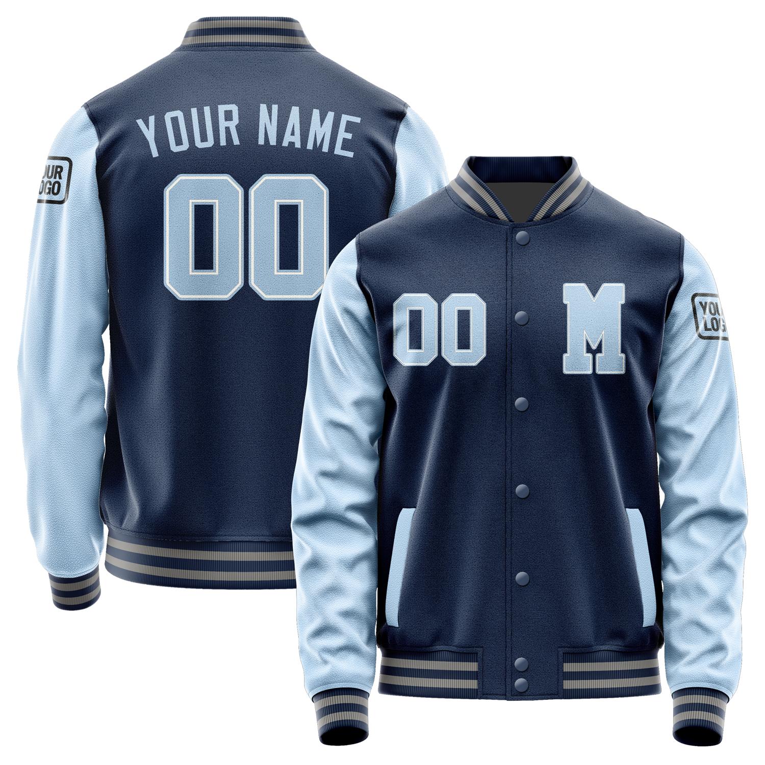 Custom Blue Light Blue Jacket Jb1010081004081817