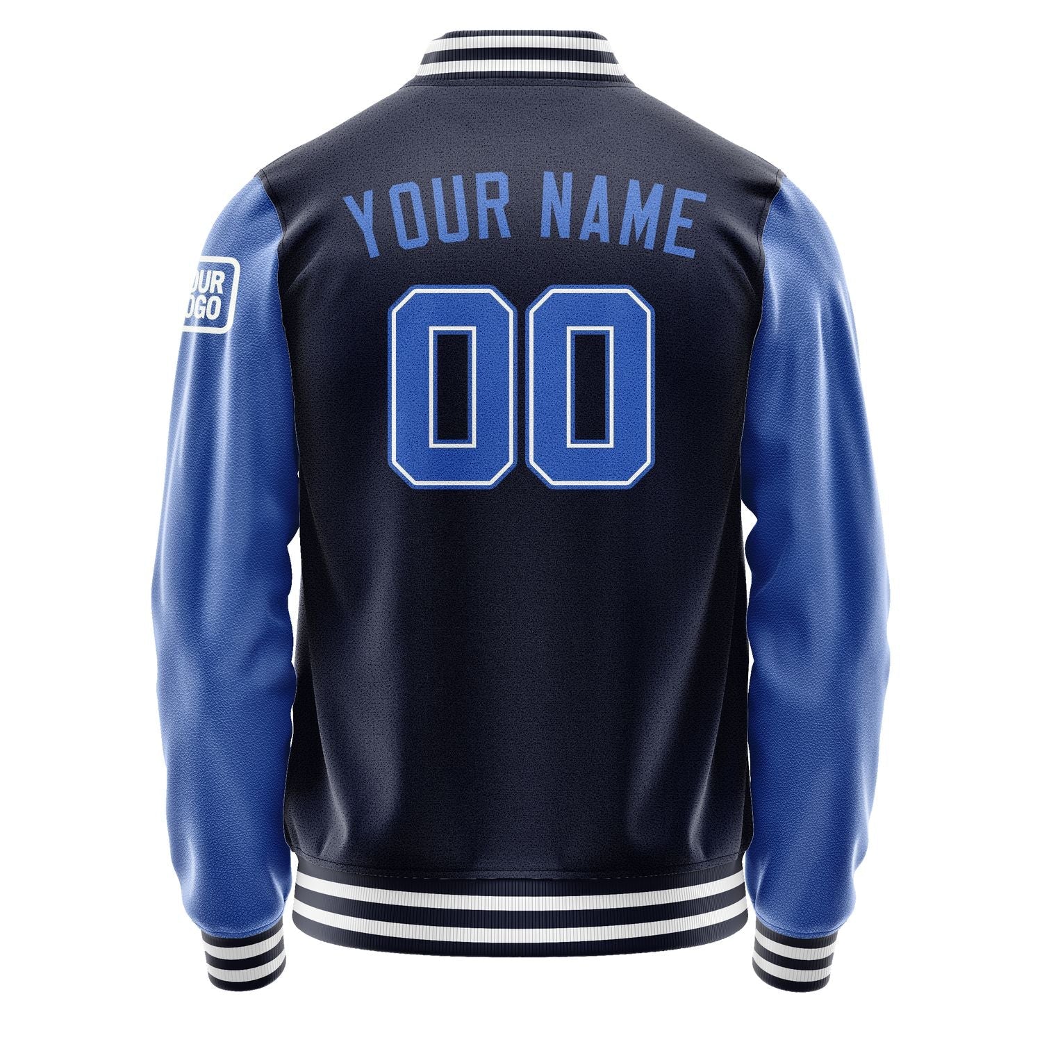 Custom Navy Sky Blue Jacket Jb1111091118091818