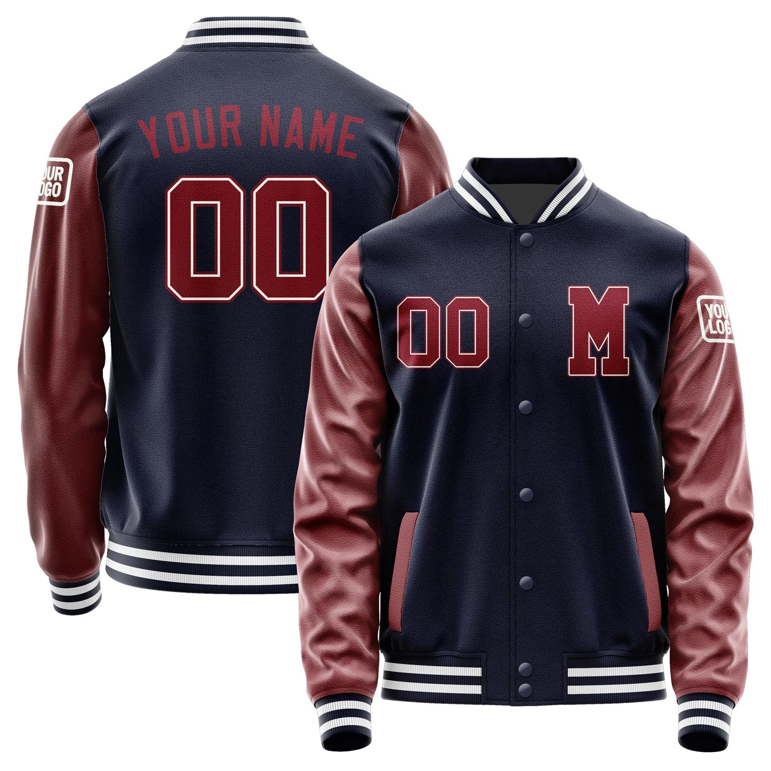 Custom Navy Crimson Red Jacket Jb1111151118151818