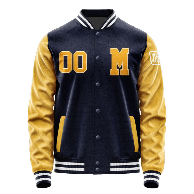 Custom Navy Yellow Jacket Jb1111191118191818