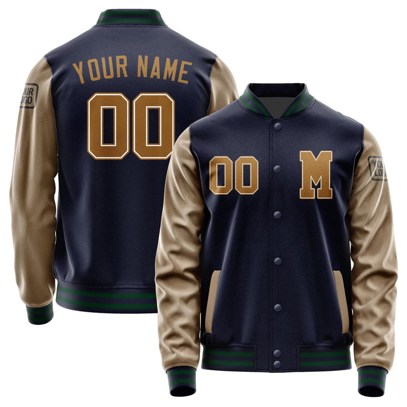 Custom Navy Khaki Jacket Jb1111221105221817