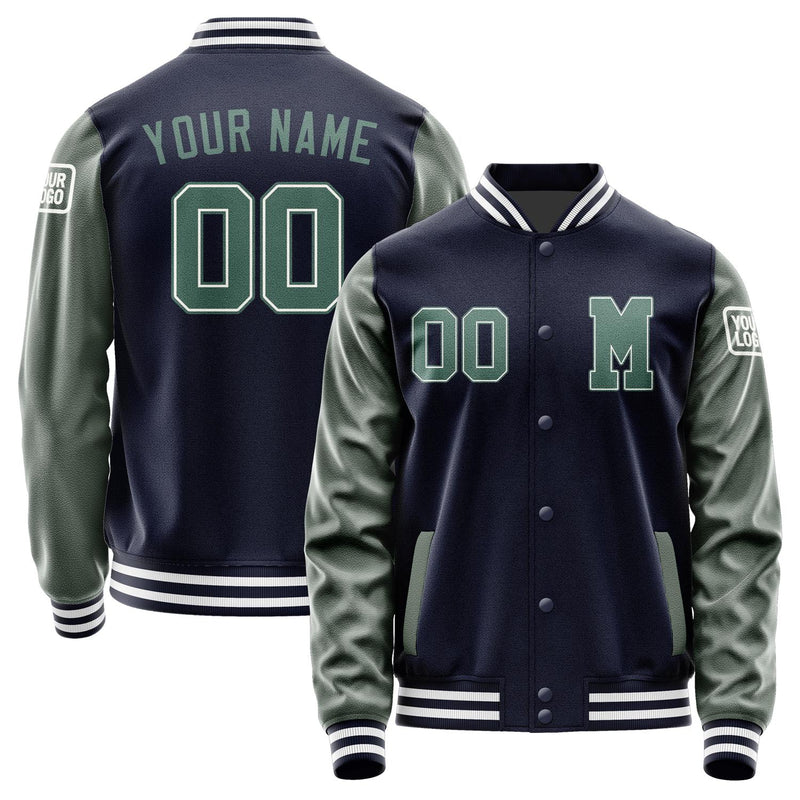Custom Navy Blue Green Jacket Jb1111271118271818