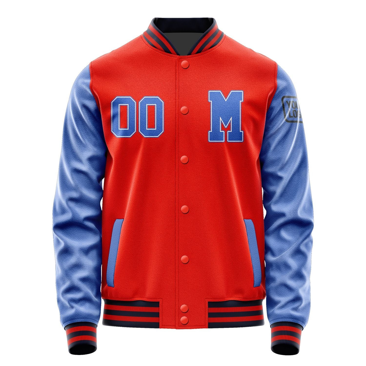 Custom Orange Red Sky Blue Jacket Jb1212091112091817