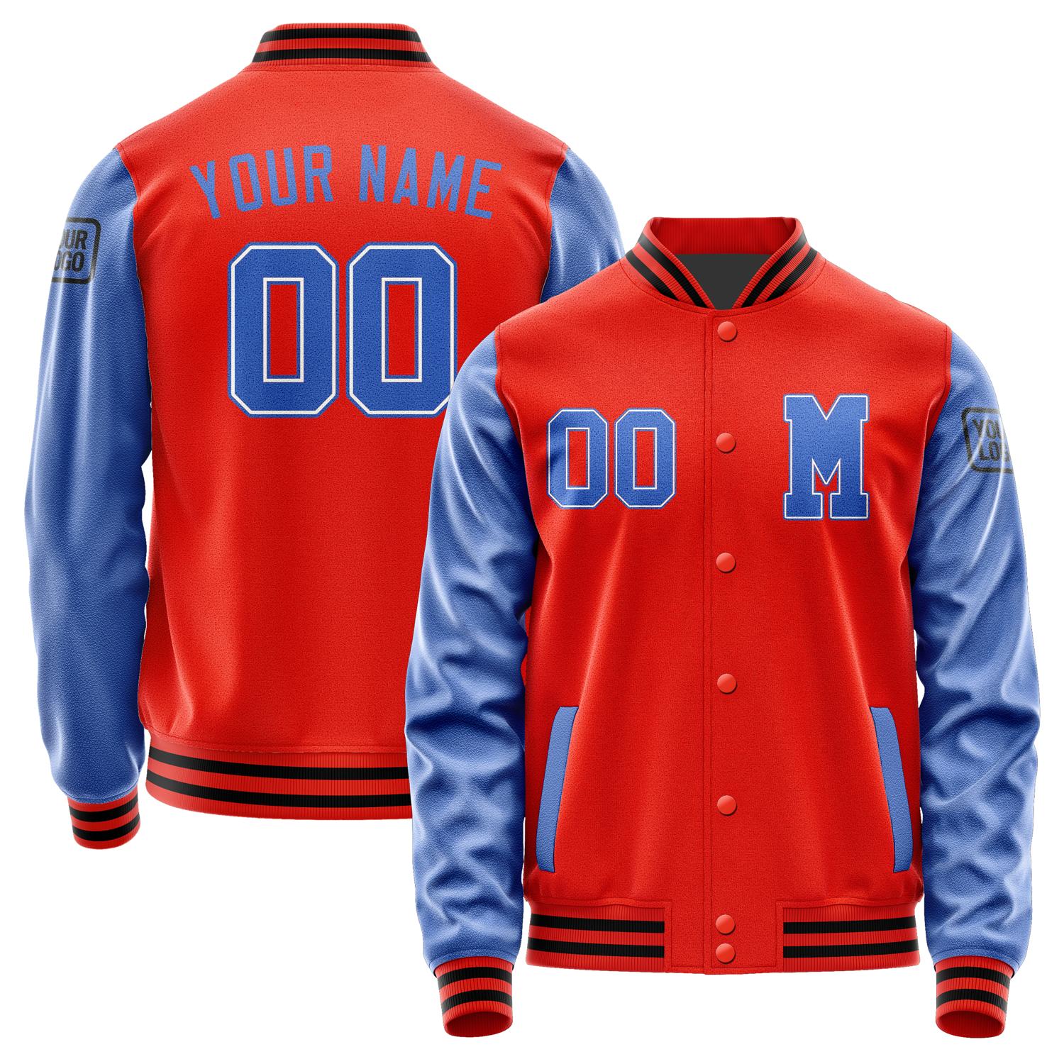 Custom Orange Red Sky Blue Jacket Jb1212091217091817
