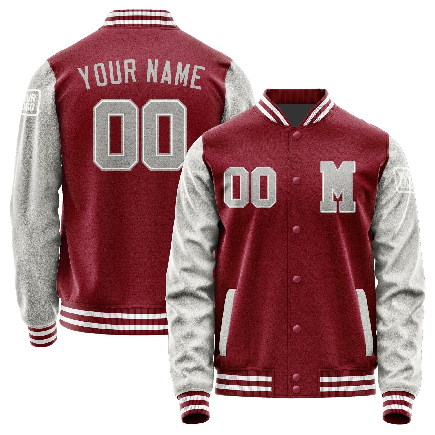 Custom Crimson Red Gray Jacket Jb1515041518041818