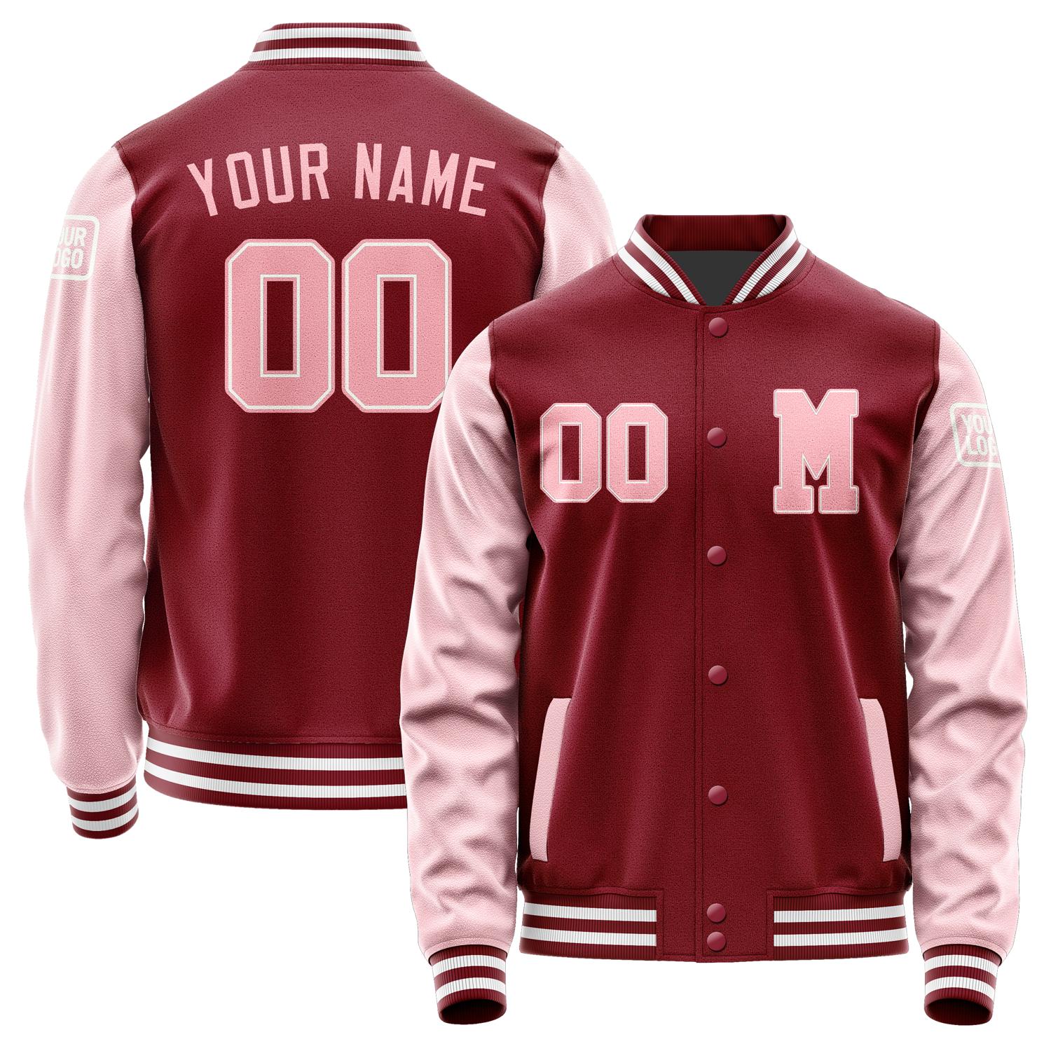 Custom Crimson Red Light Pink Jacket Jb1515211518211818