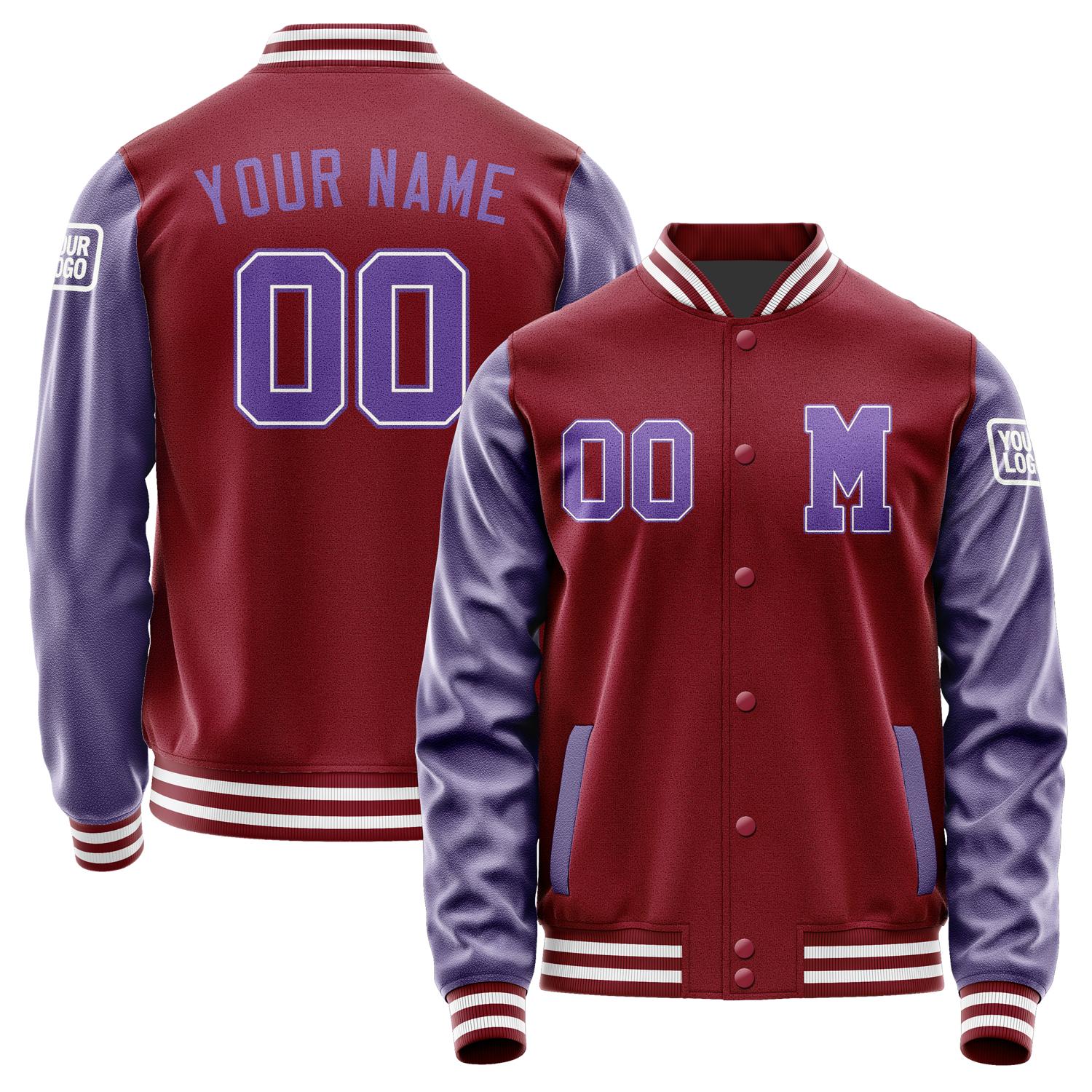 Custom Crimson Red Light Purple Jacket Jb1515231518231818