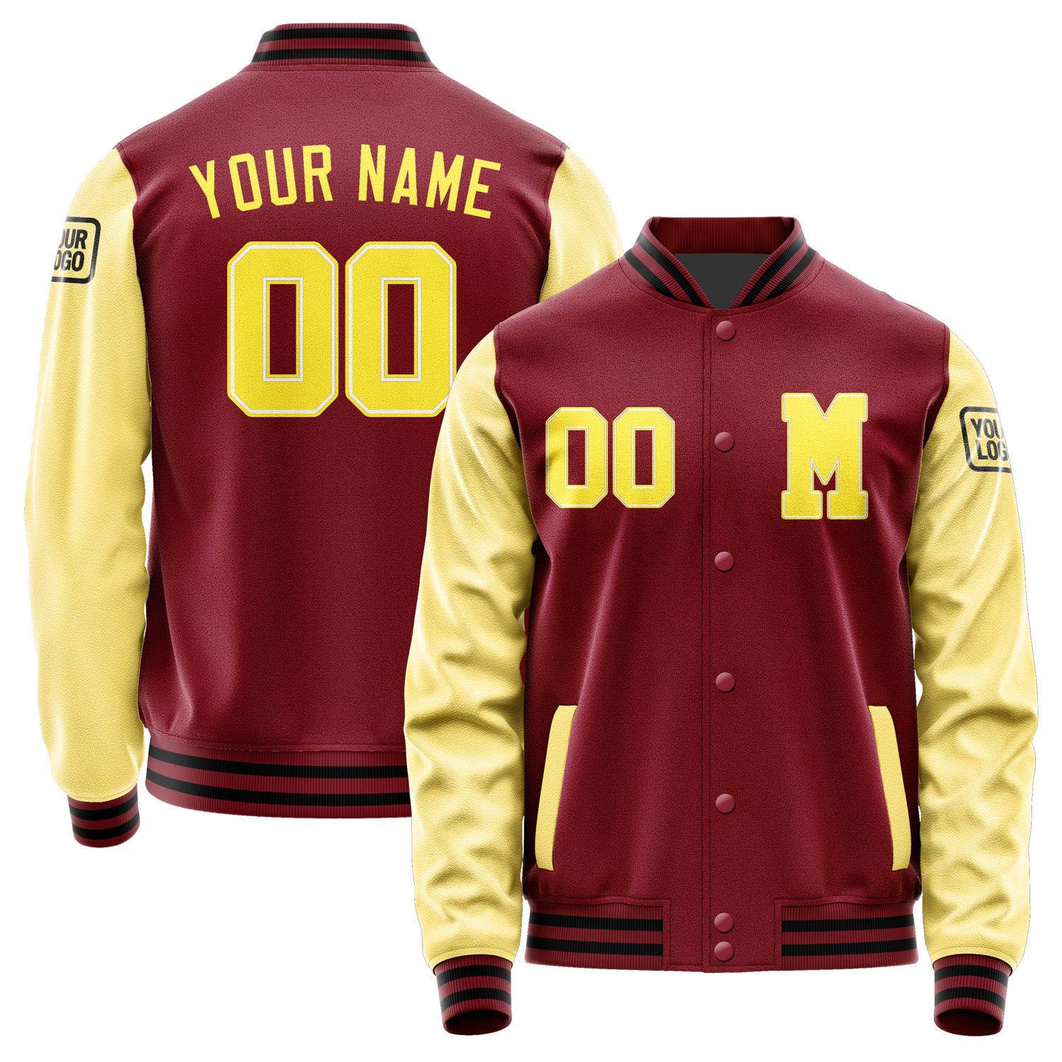 Custom Crimson Red Light Yellow Jacket Jb1515261517261817