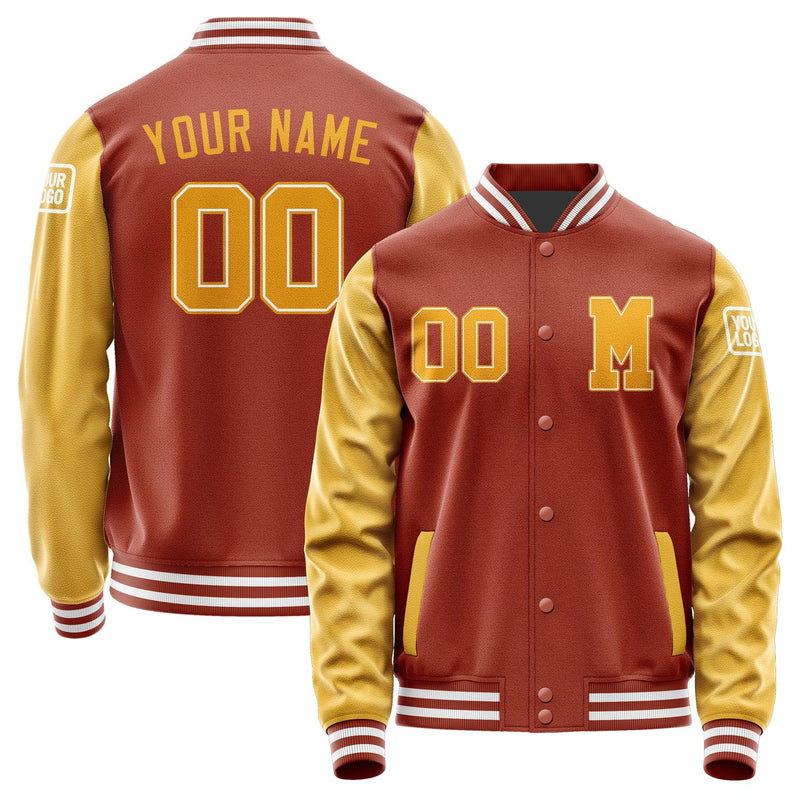 Custom Coral Red Yellow Jacket Jb1616191618191818