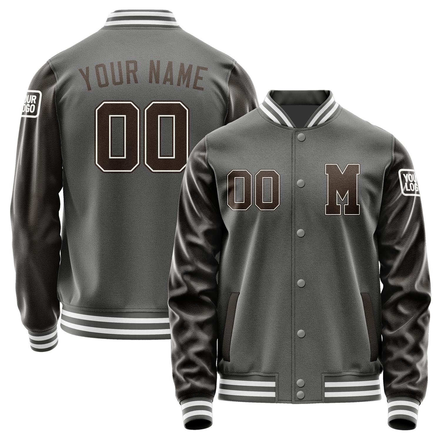Custom Dark Grey Brown Jacket Jb2020012018011818