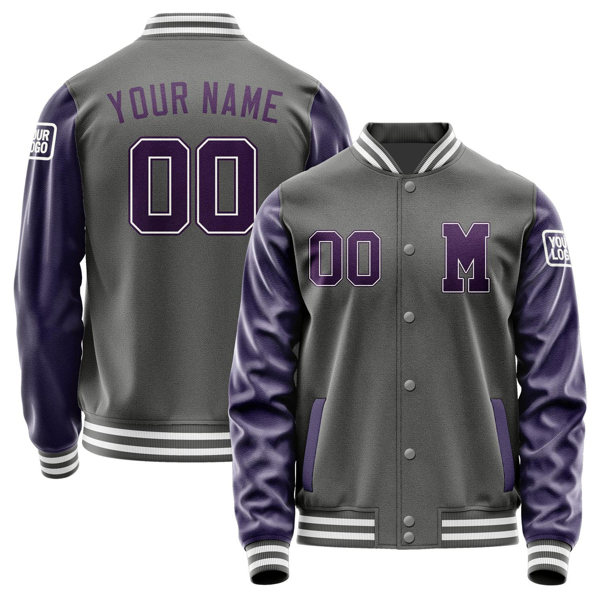 Custom Dark Grey Purple Jacket Jb2020072018071818