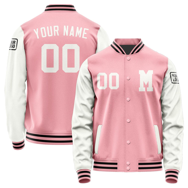 Custom Light Pink White Jacket Jb2121182117181817