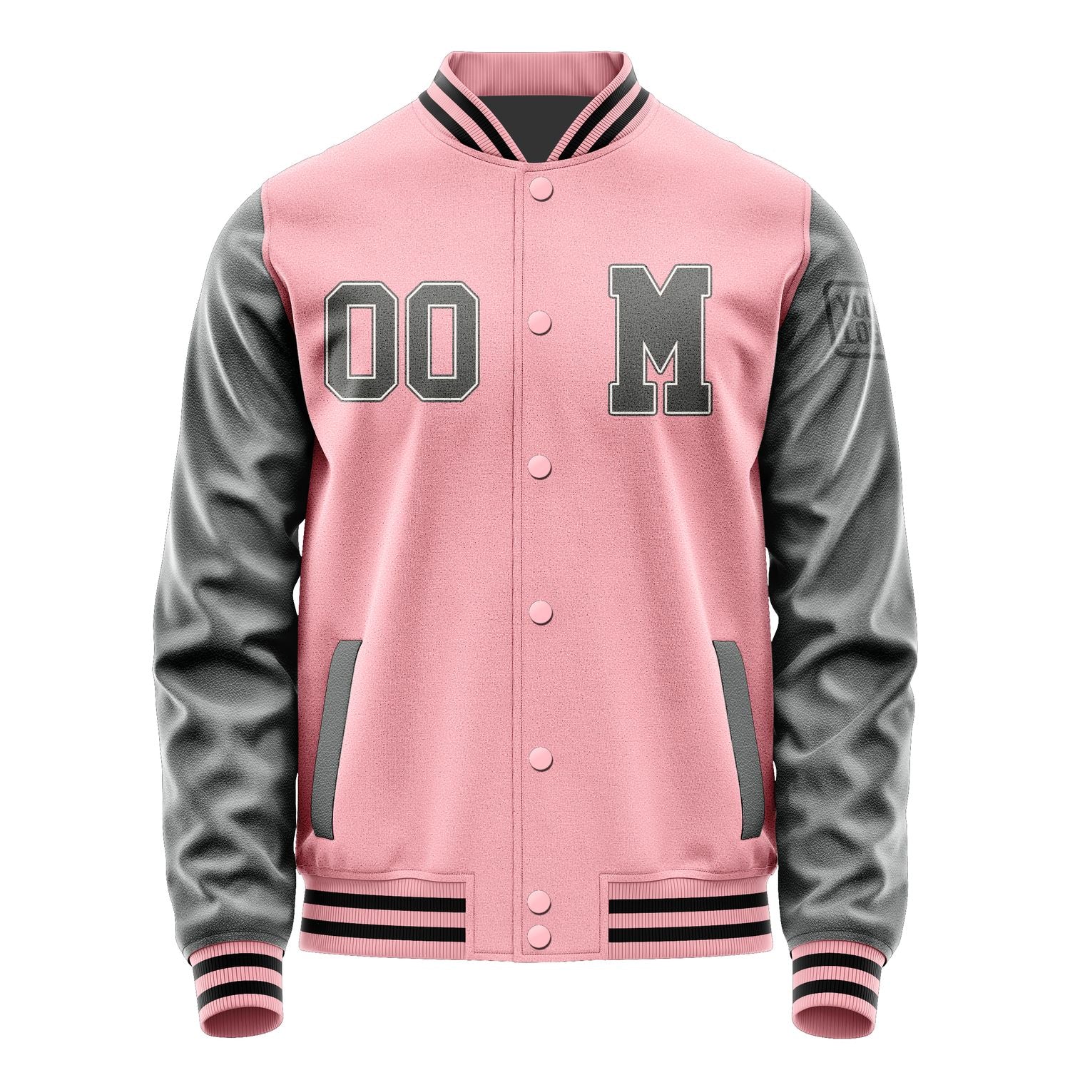 Custom Light Pink Dark Grey Jacket Jb2121202117201817