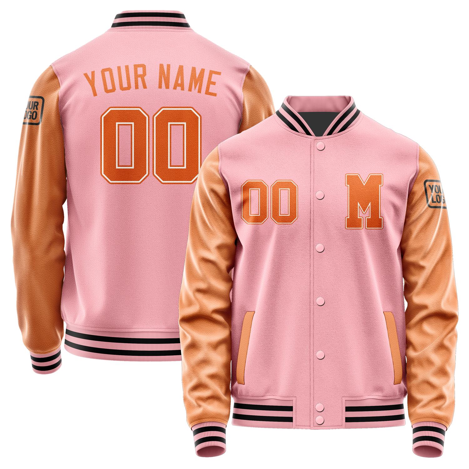 Custom Light Pink Orange Jacket Jb2121282117281817