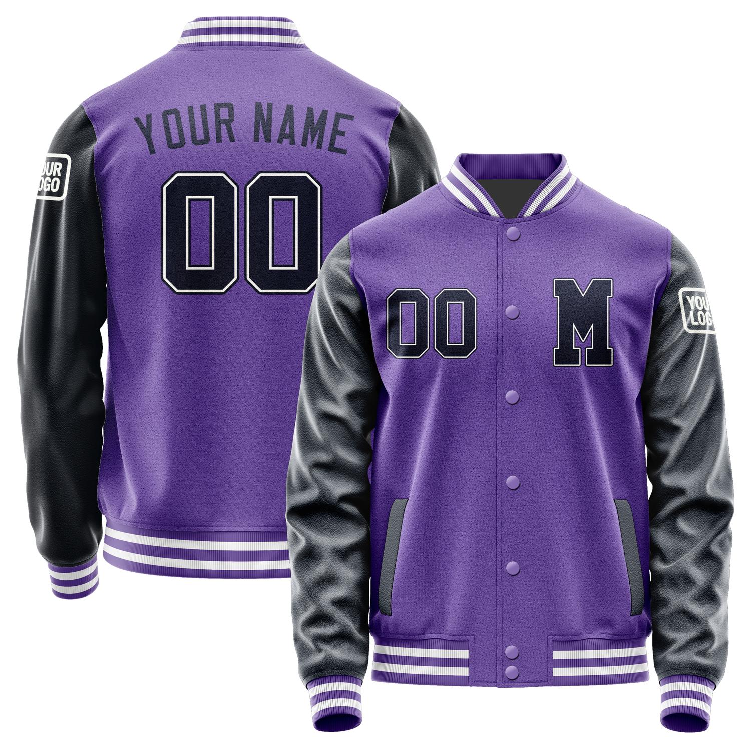 Custom Light Purple Navy Jacket Jb2323112318111818