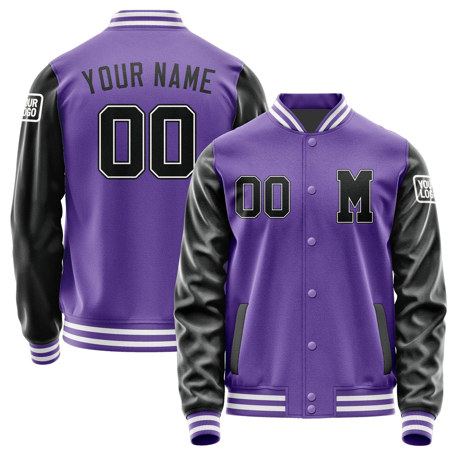 Custom Light Purple Black Jacket Jb2323172318171818
