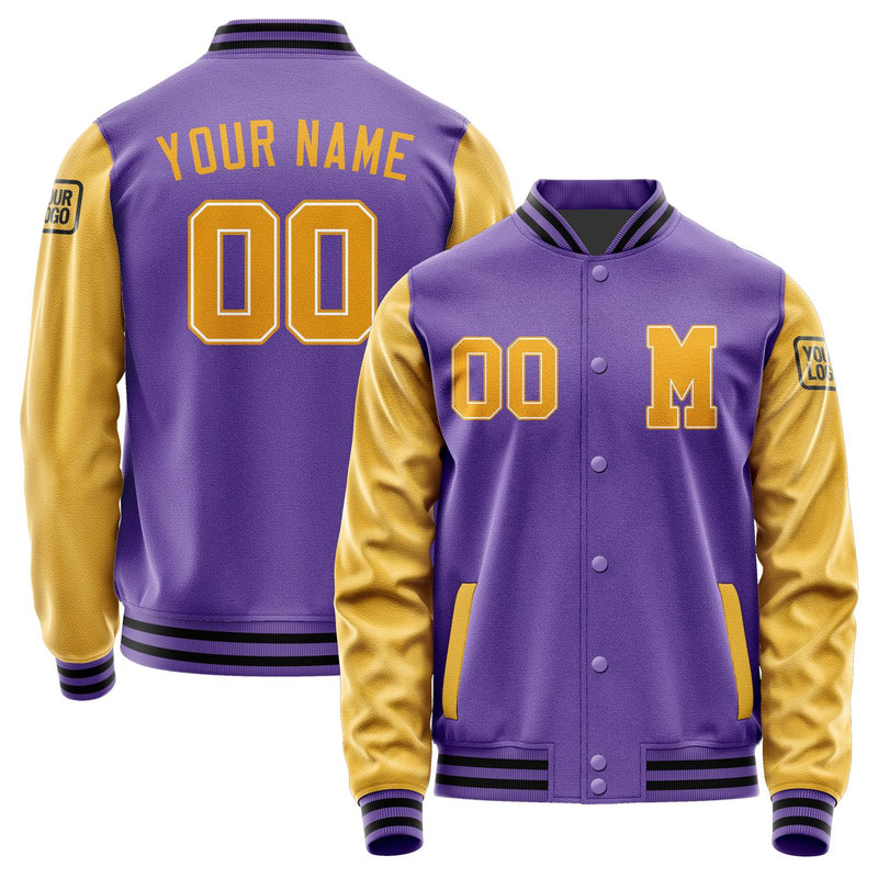 Custom Light Purple Yellow Jacket Jb2323192317191817