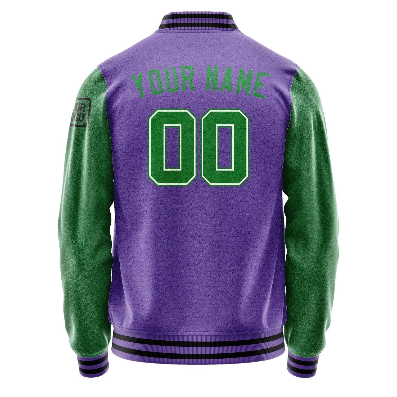 Custom Light Purple Emerald Green Jacket Jb2323242317241817