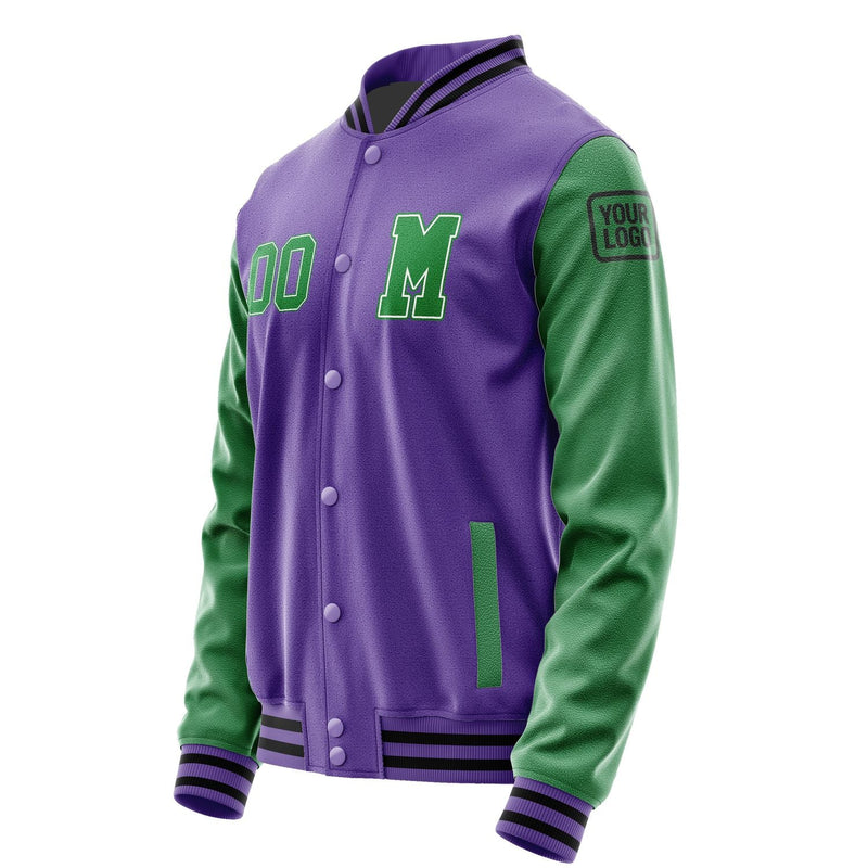 Custom Light Purple Emerald Green Jacket Jb2323242317241817