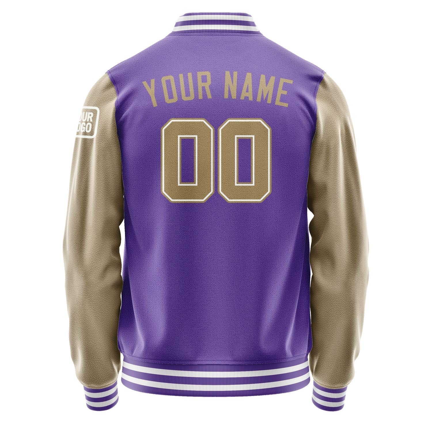 Custom Light Purple Light Khaki Jacket Jb2323252318251818