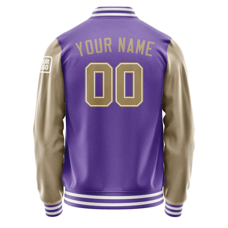 Custom Light Purple Light Khaki Jacket Jb2323252318251818