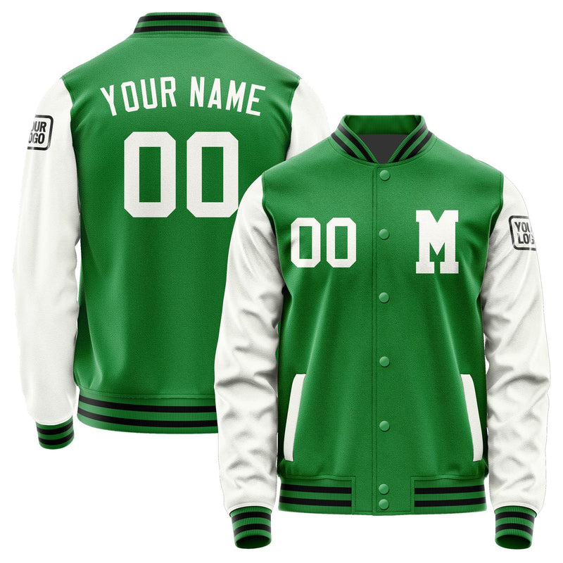 Custom Emerald Green White Jacket Jb2424182417181817