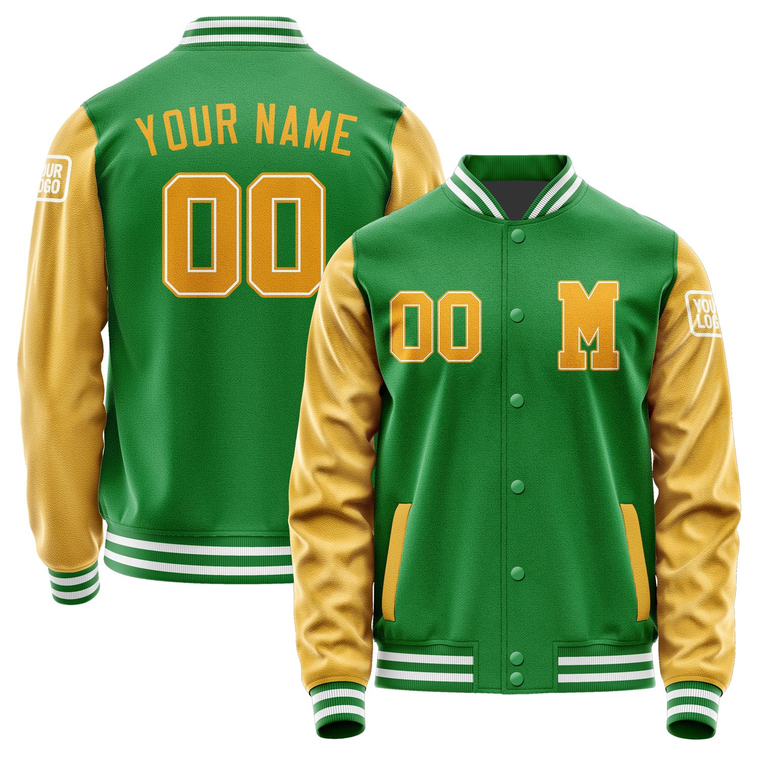 Custom Emerald Green Yellow Jacket Jb2424192418191818