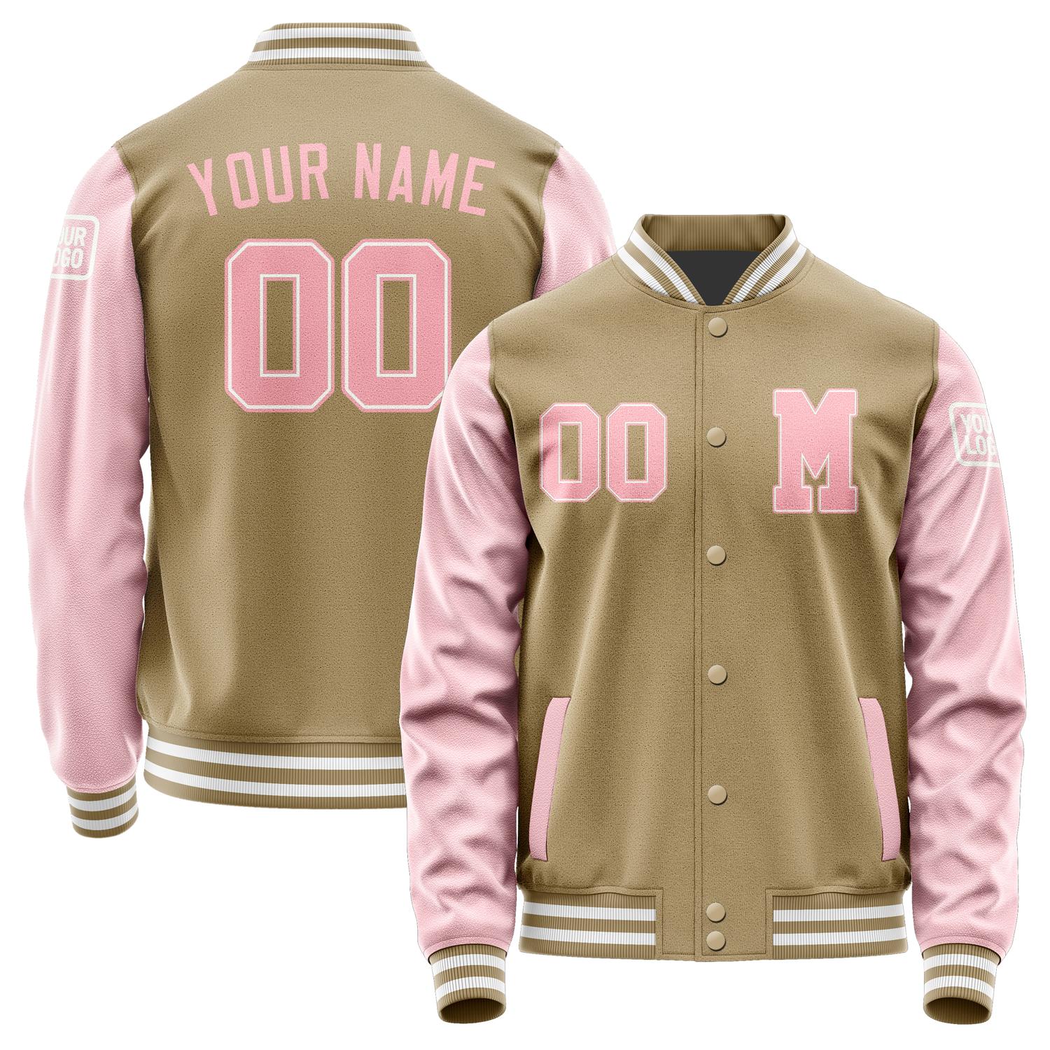 Custom Light Khaki Light Pink Jacket Jb2525212518211818