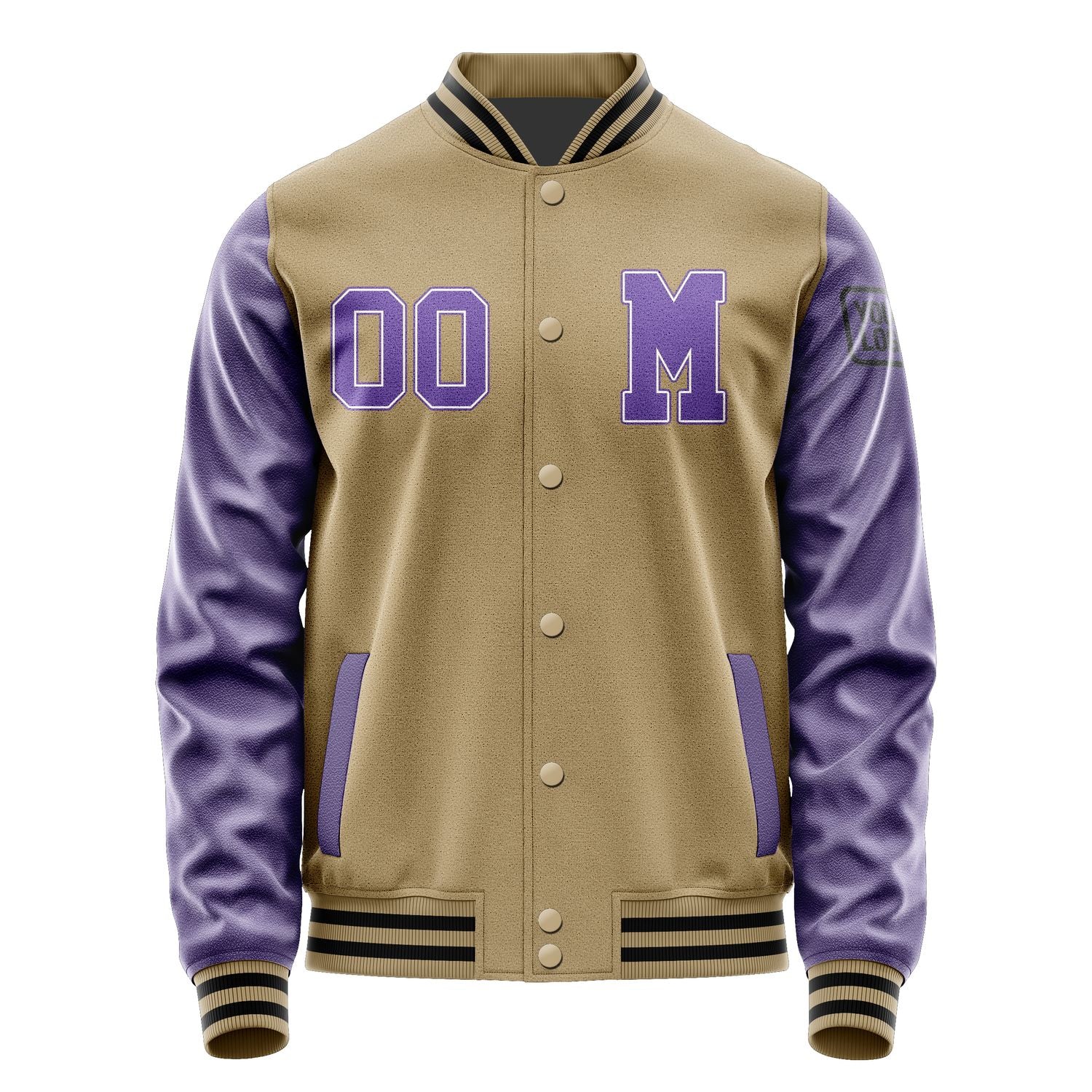 Custom Light Khaki Light Purple Jacket Jb2525232517231817