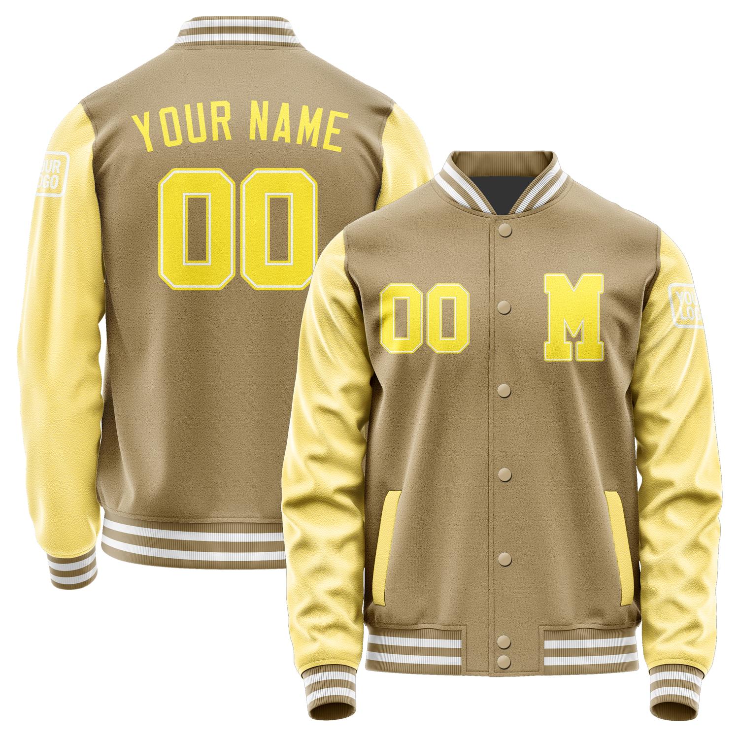 Custom Light Khaki Light Yellow Jacket Jb2525262518261818