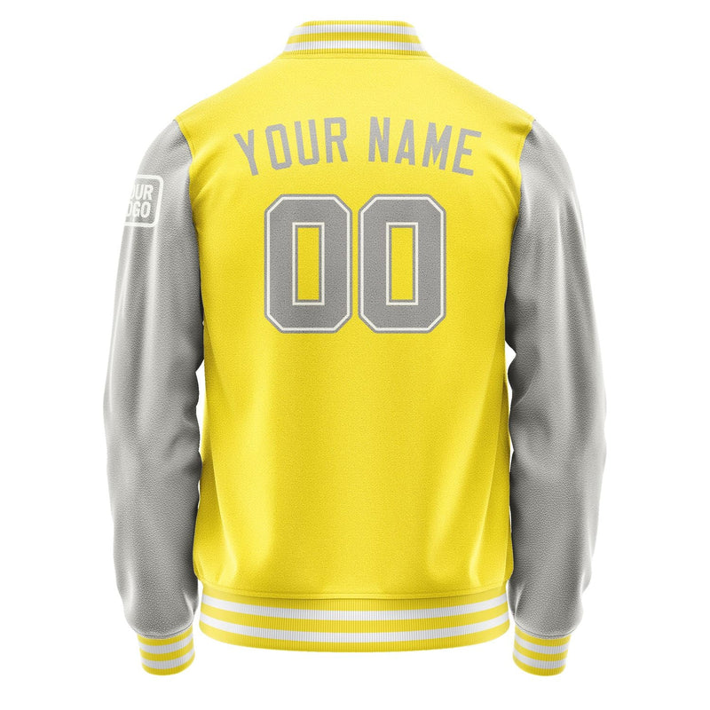 Custom Light Yellow Gray Jacket Jb2626042618041818