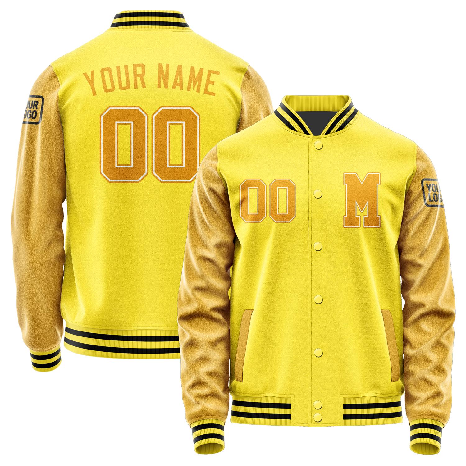 Custom Light Yellow Yellow Jacket Jb2626192617191817
