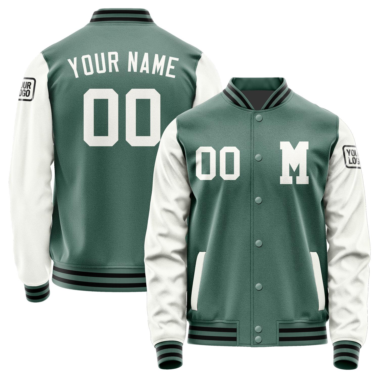 Custom Blue Green White Jacket Jb2727182717181817
