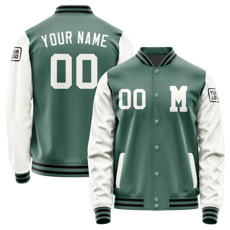 Custom Blue Green White Jacket Jb2727182717181817