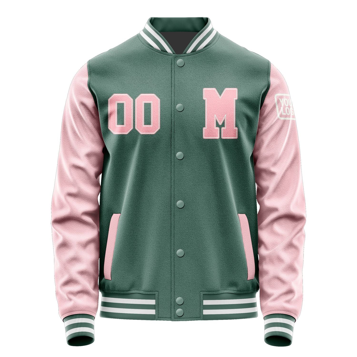 Custom Blue Green Light Pink Jacket Jb2727212718211818