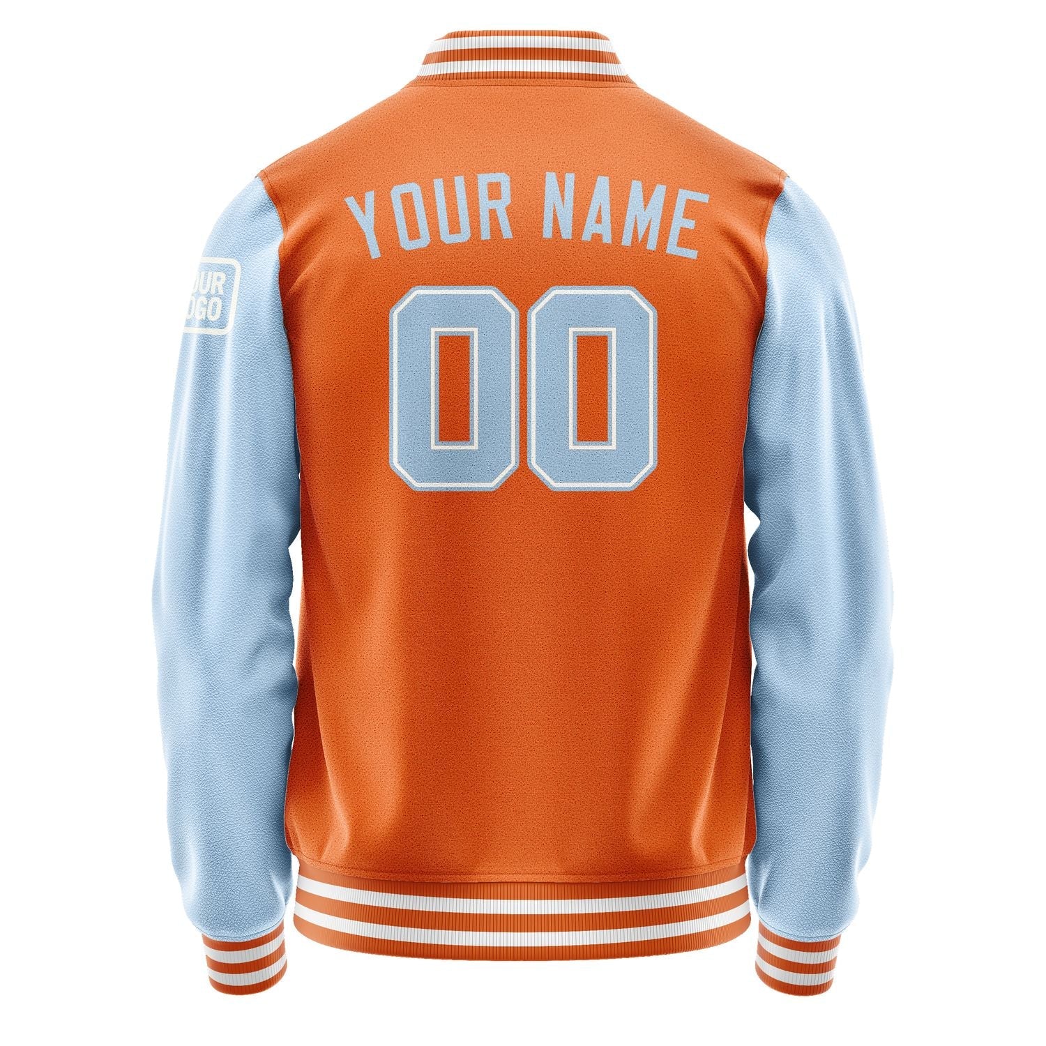 Custom Orange Light Blue Jacket Jb2828082818081818