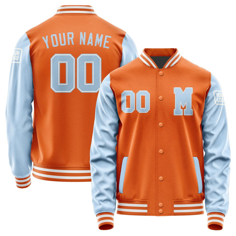 Custom Orange Light Blue Jacket Jb2828082818081818