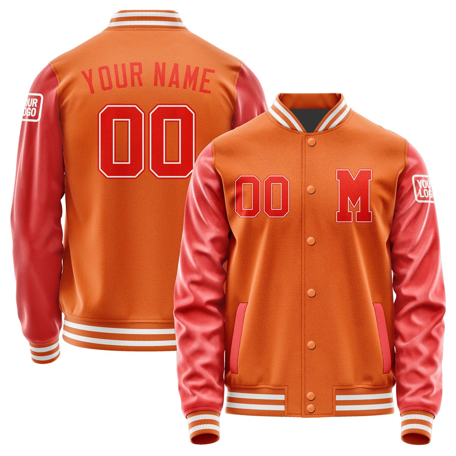 Custom Orange Orange Red Jacket Jb2828122818121818