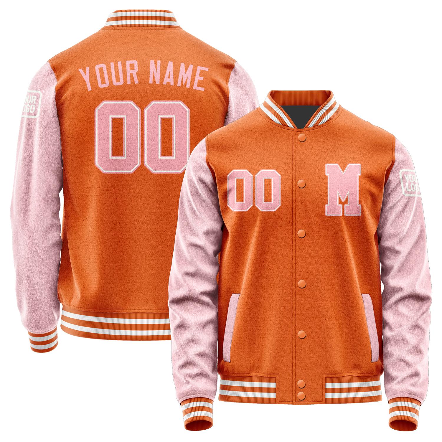 Custom Orange Light Pink Jacket Jb2828212818211818