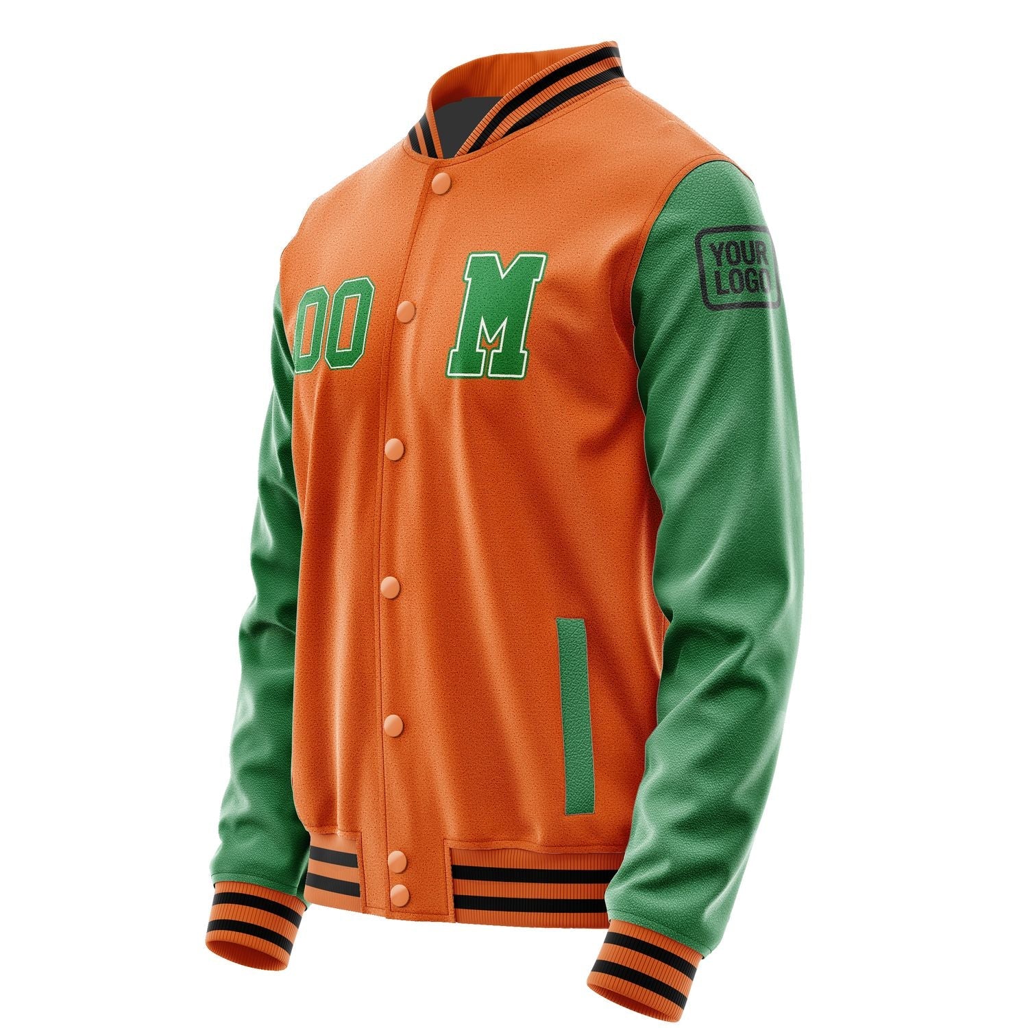 Custom Orange Emerald Green Jacket Jb2828242817241817