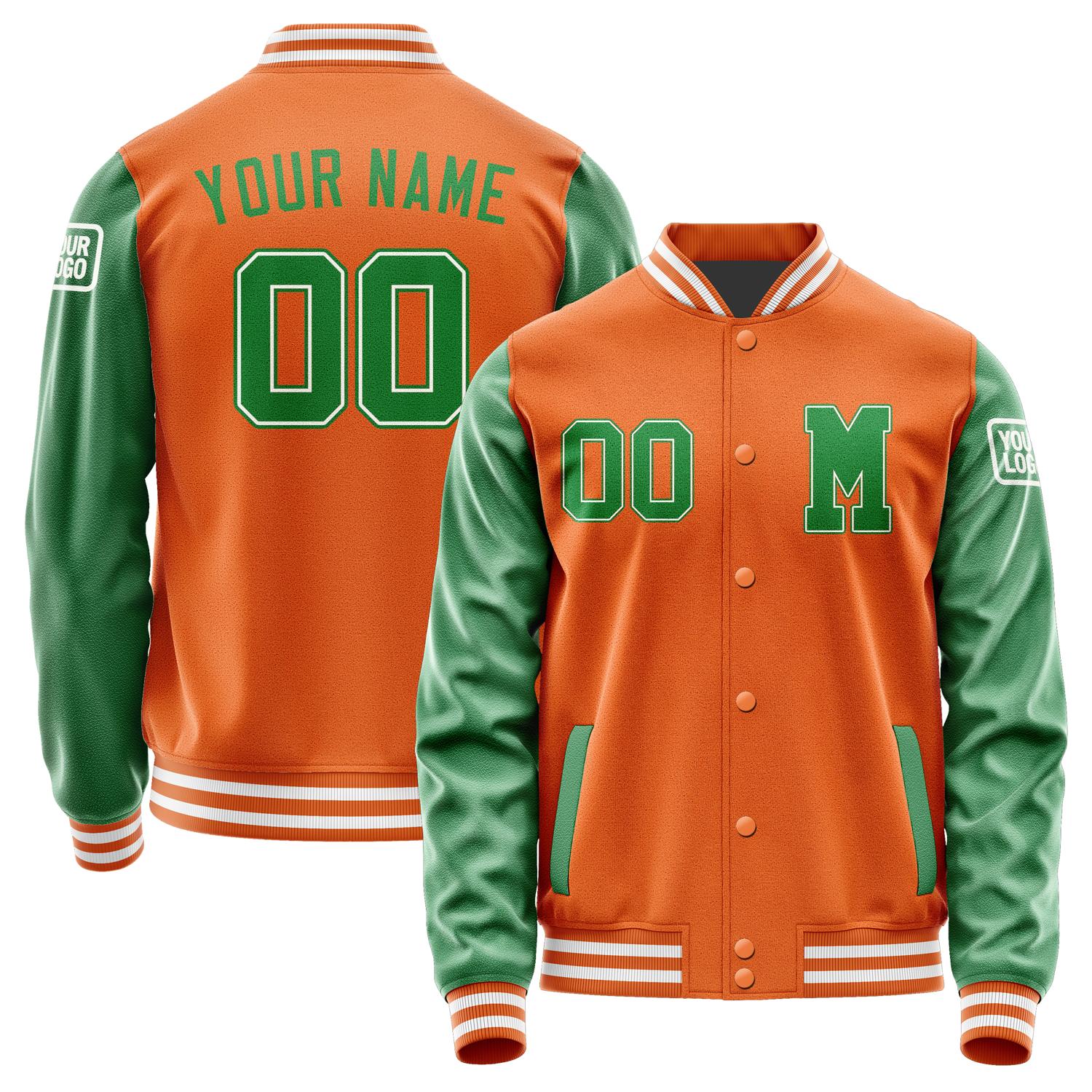 Custom Orange Emerald Green Jacket Jb2828242818241818