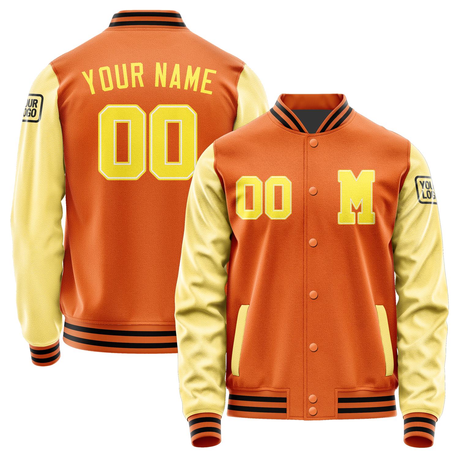 Custom Orange Light Yellow Jacket Jb2828262817261817